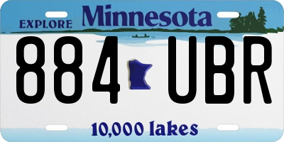 MN license plate 884UBR