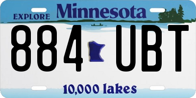 MN license plate 884UBT
