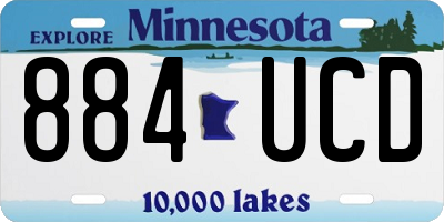 MN license plate 884UCD
