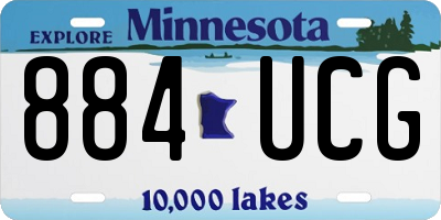 MN license plate 884UCG