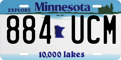 MN license plate 884UCM