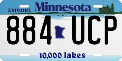 MN license plate 884UCP