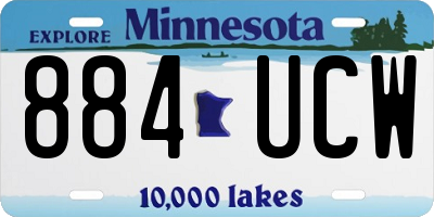 MN license plate 884UCW