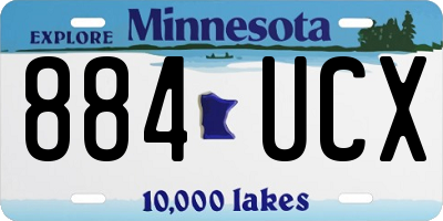 MN license plate 884UCX