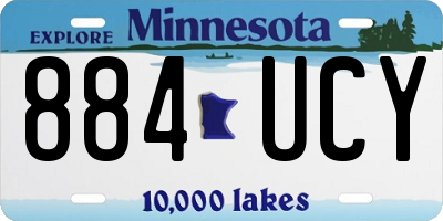 MN license plate 884UCY