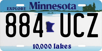 MN license plate 884UCZ