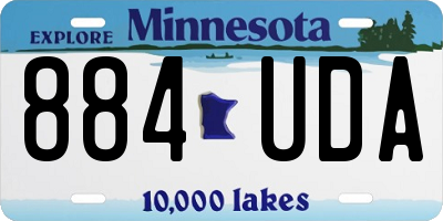 MN license plate 884UDA