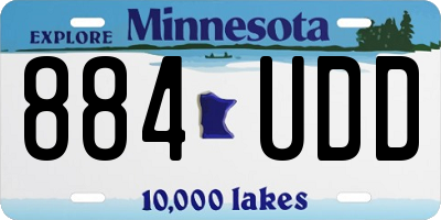 MN license plate 884UDD