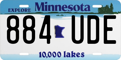MN license plate 884UDE