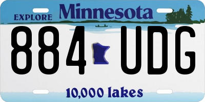 MN license plate 884UDG