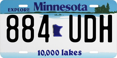 MN license plate 884UDH