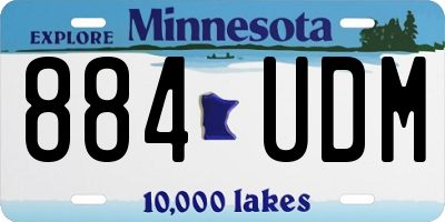 MN license plate 884UDM