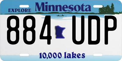 MN license plate 884UDP