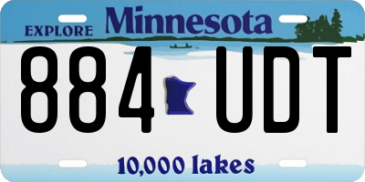 MN license plate 884UDT