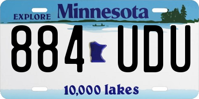 MN license plate 884UDU