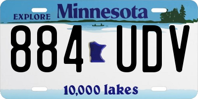 MN license plate 884UDV
