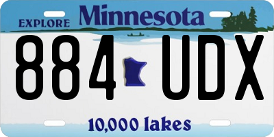 MN license plate 884UDX