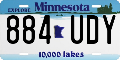 MN license plate 884UDY