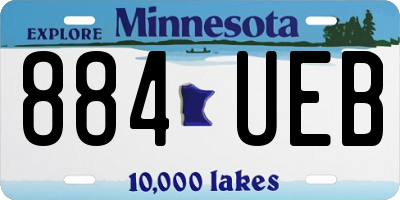 MN license plate 884UEB