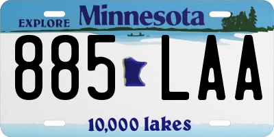 MN license plate 885LAA