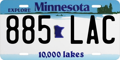 MN license plate 885LAC