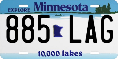 MN license plate 885LAG