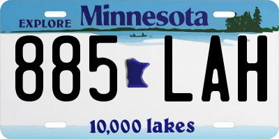 MN license plate 885LAH