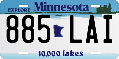 MN license plate 885LAI