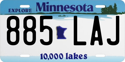 MN license plate 885LAJ