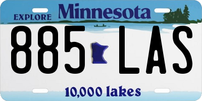 MN license plate 885LAS