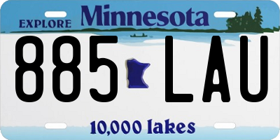 MN license plate 885LAU