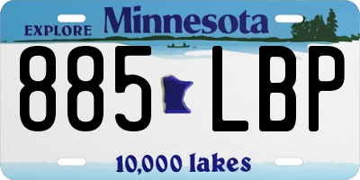 MN license plate 885LBP