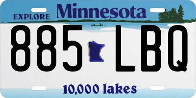 MN license plate 885LBQ