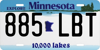 MN license plate 885LBT