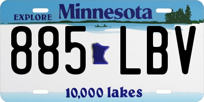 MN license plate 885LBV