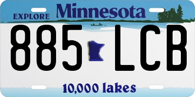 MN license plate 885LCB