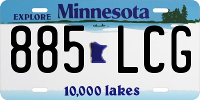 MN license plate 885LCG