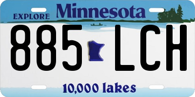 MN license plate 885LCH