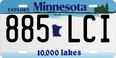 MN license plate 885LCI
