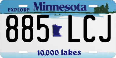 MN license plate 885LCJ