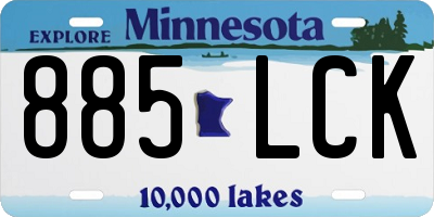 MN license plate 885LCK
