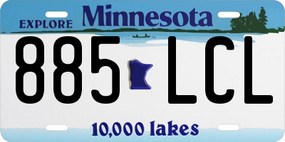 MN license plate 885LCL