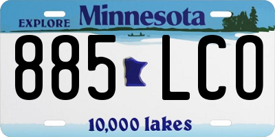 MN license plate 885LCO