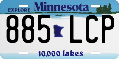 MN license plate 885LCP