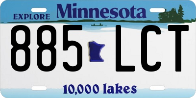 MN license plate 885LCT