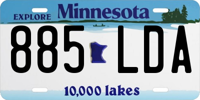MN license plate 885LDA