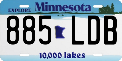 MN license plate 885LDB