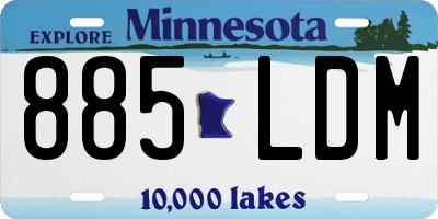 MN license plate 885LDM