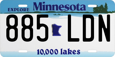 MN license plate 885LDN