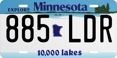 MN license plate 885LDR